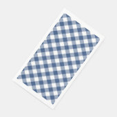 Serviette En Papier En vichy blanc et bleu (Coin)