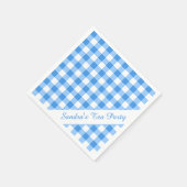Serviette En Papier En vichy bleu (Coin)
