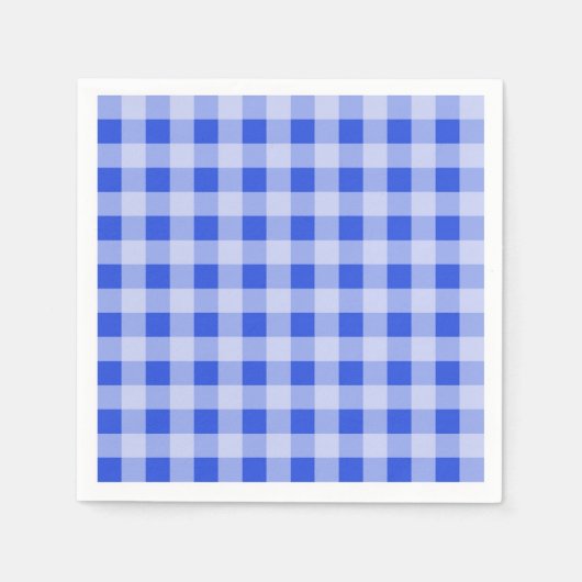 Serviette En Papier En vichy bleu (Devant)