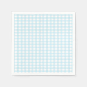 Serviette En Papier En vichy bleu