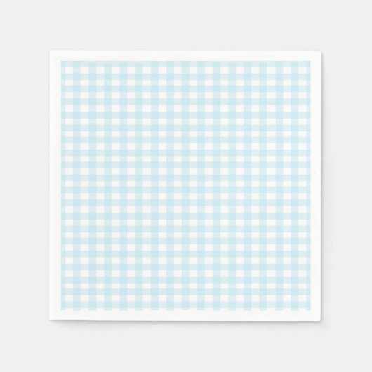 Serviette En Papier En vichy bleu (Devant)