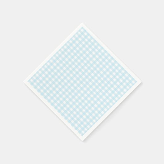 Serviette En Papier En vichy bleu 1 (Coin)