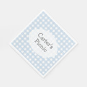 Serviette En Papier En vichy bleu chèque Imprimer Pique-nique Partie N (Coin)