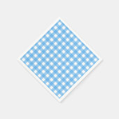 Serviette En Papier En vichy bleu ciel (Coin)