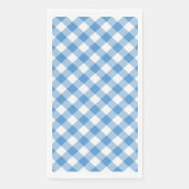 Serviette En Papier En vichy bleu clair et blanc (Devant)
