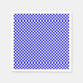 Serviette En Papier En vichy Bleu Et Blanc À damiers (Devant)