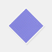 Serviette En Papier En vichy Bleu Et Blanc À damiers (Coin)