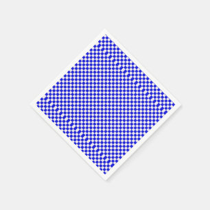 Serviette En Papier En vichy Bleu Et Blanc À damiers