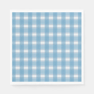 Serviette En Papier En vichy bleu intemporel