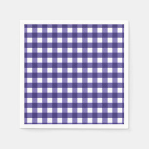 Serviette En Papier En vichy bleu marine