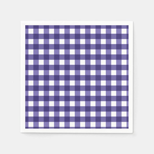 Serviette En Papier En vichy bleu marine (Devant)