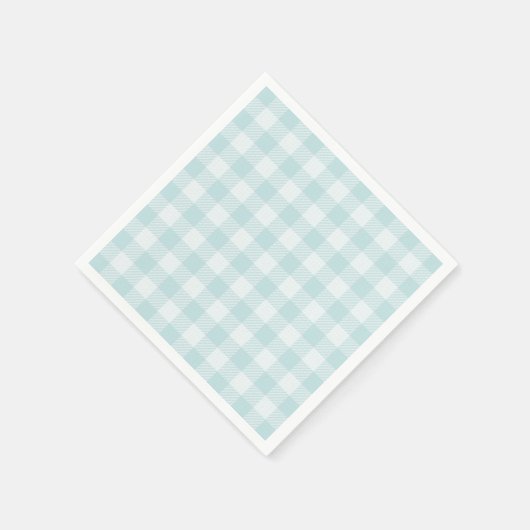 Serviette En Papier En vichy Bleu Pour Oh Baby Collection Papier Napki (Coin)