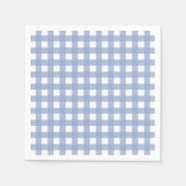 Serviette En Papier En vichy bleu sérénité (Devant)