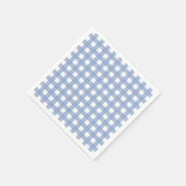 Serviette En Papier En vichy bleu sérénité (Coin)