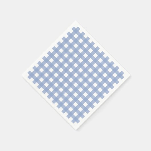 Serviette En Papier En vichy bleu sérénité (Coin)