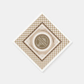 Serviette En Papier En vichy Buffalo Brown. Serviettes de table (Coin)