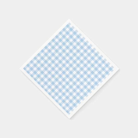 Serviette En Papier En vichy classique Bleu bébé (Coin)