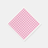 Serviette En Papier En vichy classique Fuchsia (Coin)