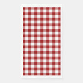 Serviette En Papier En vichy classique rouge et blanc (Devant)