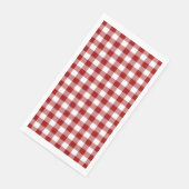 Serviette En Papier En vichy classique rouge et blanc (Coin)