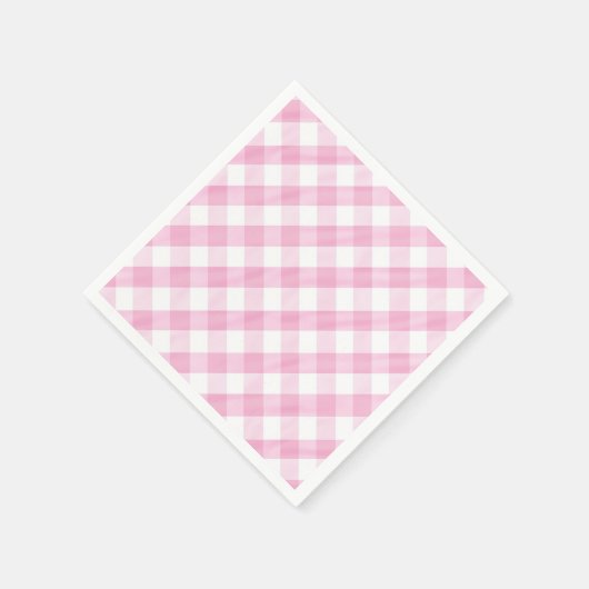 Serviette En Papier En vichy de la Fraise (Coin)