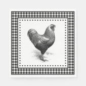 Serviette En Papier En vichy de poulet (Devant)