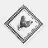 Serviette En Papier En vichy de poulet (Coin)