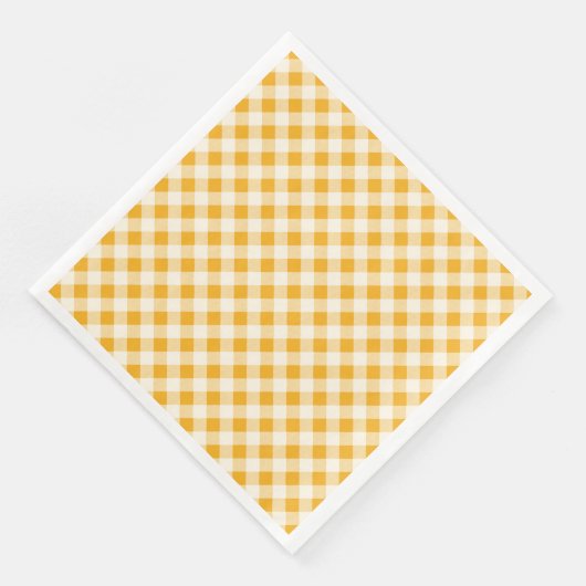 Serviette En Papier En vichy d'or de récolte (Coin)