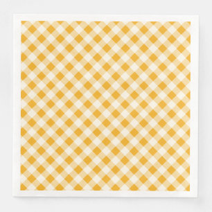 Serviette En Papier En vichy d'or de récolte