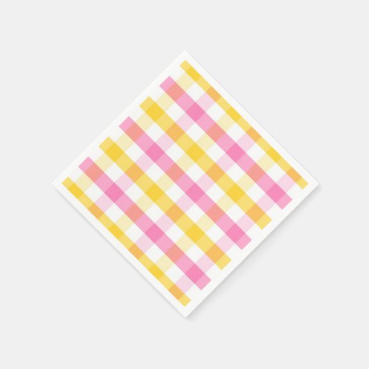 Serviette En Papier En vichy du printemps (Coin)