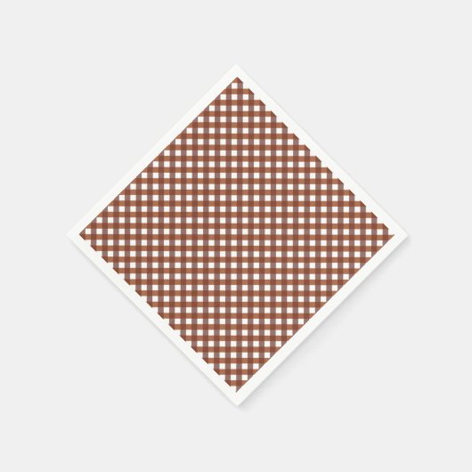 Serviette En Papier En vichy en terre cuite (Coin)