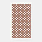 Serviette En Papier En vichy en terre cuite (Devant)