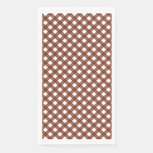 Serviette En Papier En vichy en terre cuite (Devant)