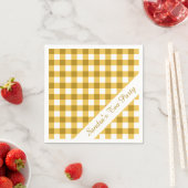 Serviette En Papier En vichy jaune (En situation)