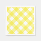 Serviette En Papier En vichy jaune (Devant)
