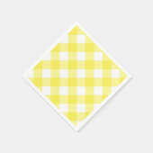 Serviette En Papier En vichy jaune (Coin)