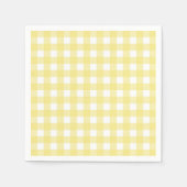 Serviette En Papier En vichy jaune pâle et blanc (Devant)