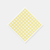 Serviette En Papier En vichy jaune pâle et blanc (Coin)