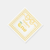 Serviette En Papier en vichy Lemon Thème 1er anniversaire (Coin)