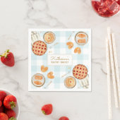 Serviette En Papier en vichy Motif Pâtisseries Aquarelle Boulangerie b (En situation)