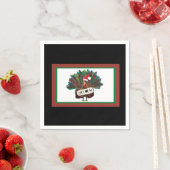 Serviette En Papier en vichy Noël drôle Turquie Santa Hat Napkins (En situation)