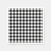 Serviette En Papier En vichy Noir Et Blanc (Devant)