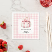 Serviette En Papier En vichy Pink petit Citrouille (En situation)