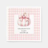 Serviette En Papier En vichy Pink petit Citrouille (Devant)