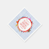 Serviette En Papier en vichy Pique-nique Moderne Cute Fête des mariées (Coin)