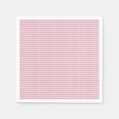 Serviette En Papier En vichy rose et blanc (Devant)