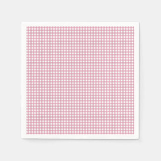 Serviette En Papier En vichy rose et blanc