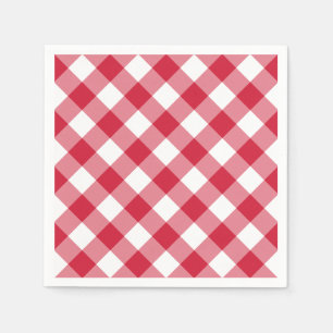 Serviette En Papier en vichy (rouge)