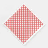 Serviette En Papier En vichy rouge (Coin)