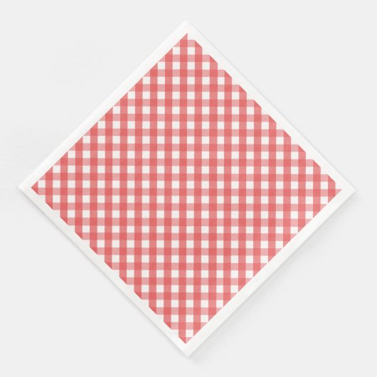 Serviette En Papier En vichy rouge (Coin)